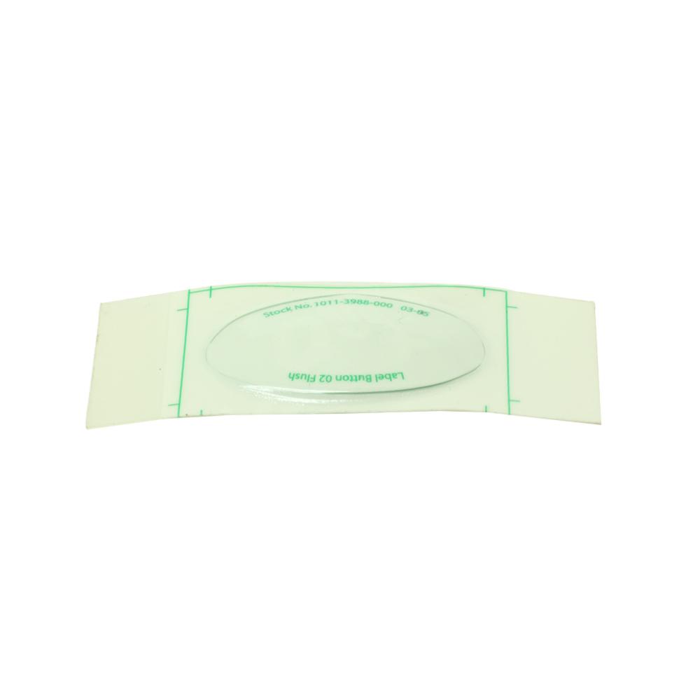 Label - Button Oxygen Flush - Able O₂ + Green Label - Button Oxygen Flush - Able O₂ + Green