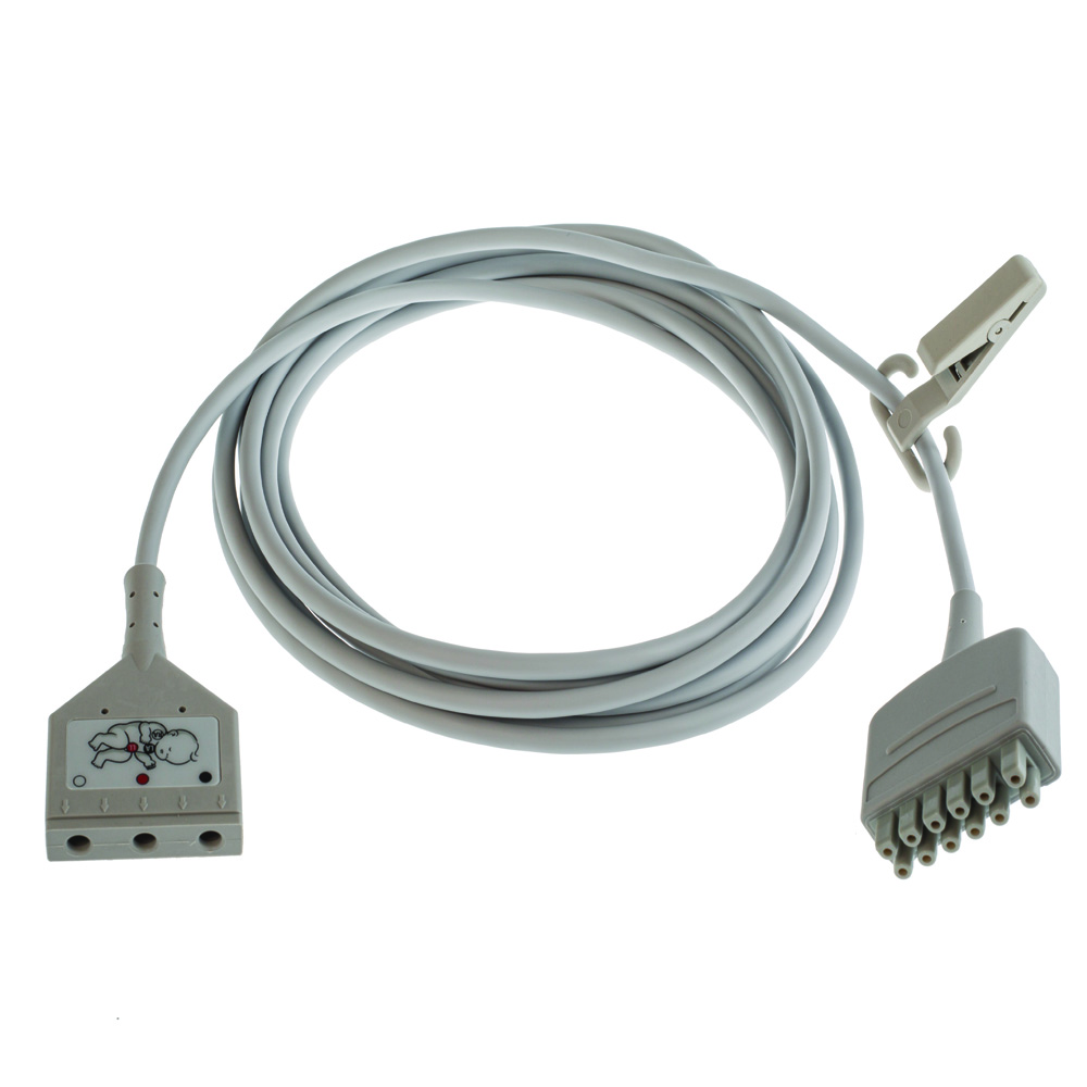 Cable, ECG, Neonatal DIN, 3-lead, AHA, 1.8m/6ft, 1/pack Cable, ECG, Neonatal DIN, 3-lead, AHA, 1.8m/6ft, 1/pack