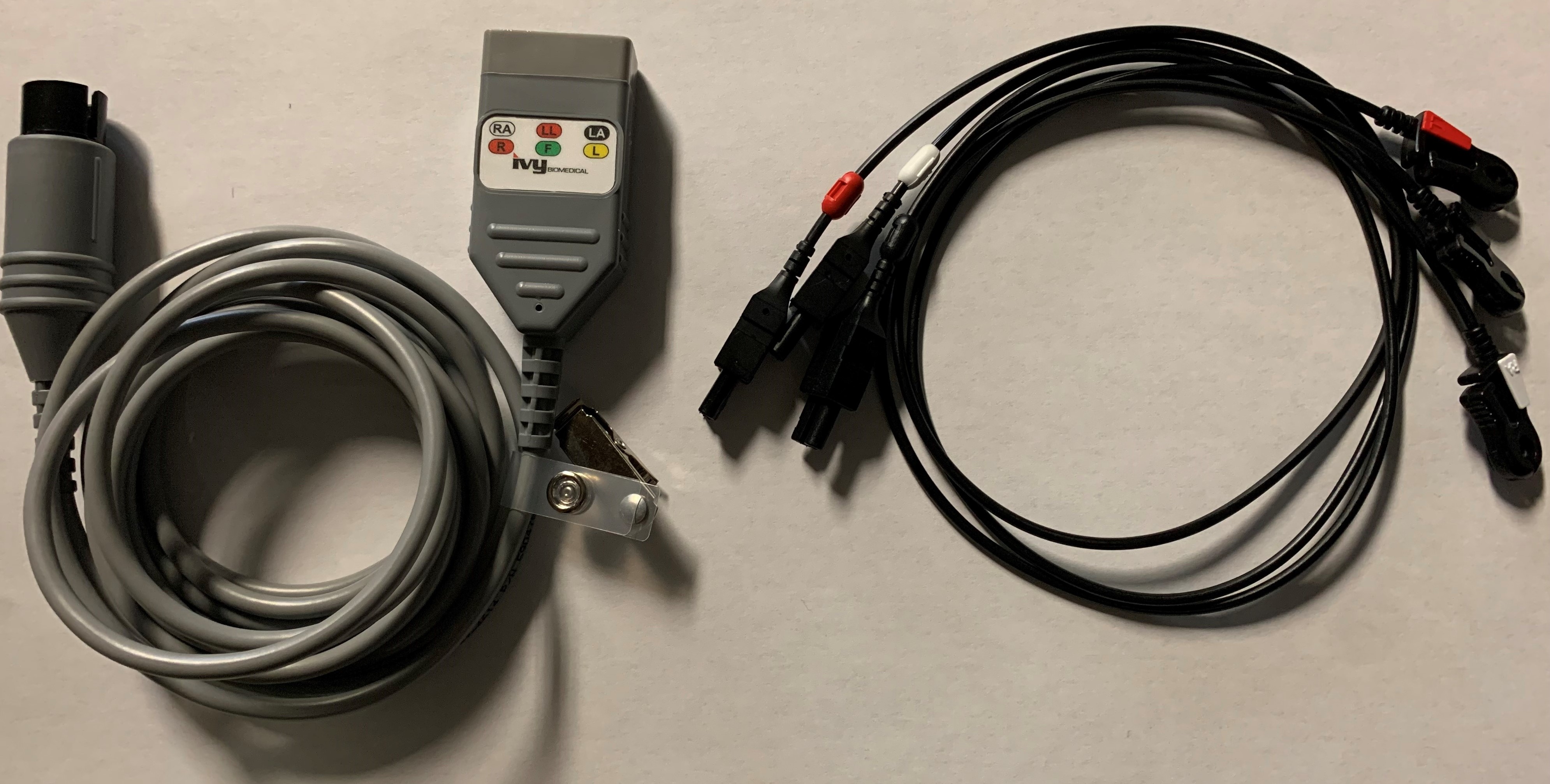 IVY 10 ft AHA/IEC ECG Trunk Cable and 24 in AHA ECG Lead Wires, compatible with IVY 3150 series, 90-day limited warranty IVY 10 ft AHA/IEC ECG Trunk Cable and 24 in AHA ECG Lead Wires, compatible with IVY 3150 series, 90-day limited warranty